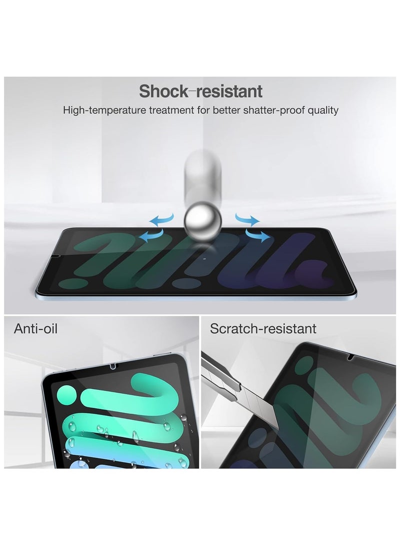 【1 Pack】 Privacy Screen Protector for iPad Mini 7 8.3 inch (A17 Pro 2024 7th Generation) 360° Anti-Spy Tempered Glass Screen Protector Scratch Resistant Anti-Fingerprint - Image 4